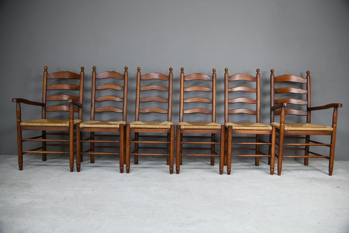 6 Ladderback Dining Chairs