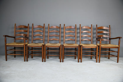 6 Ladderback Dining Chairs