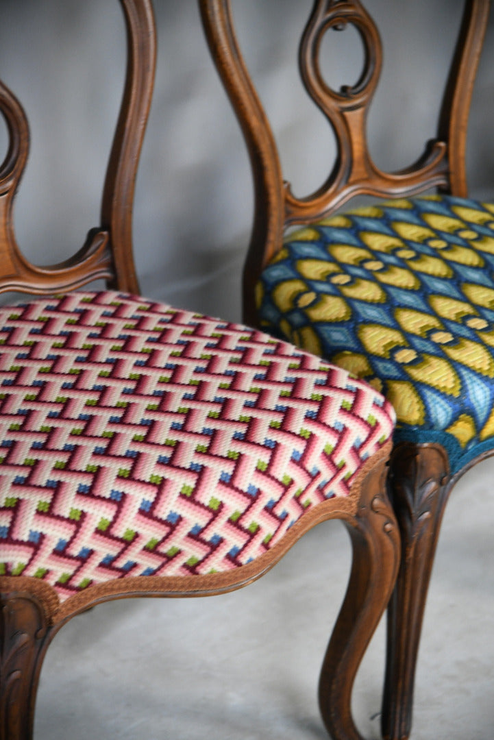 Set 6 Victorian Walnut Dining Chairs