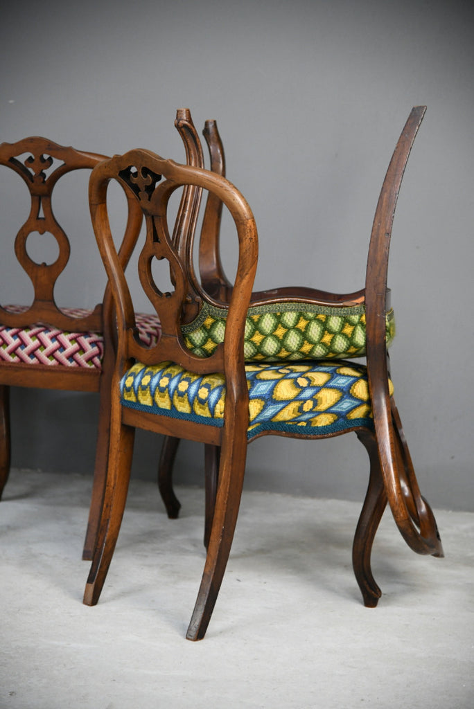Set 6 Victorian Walnut Dining Chairs