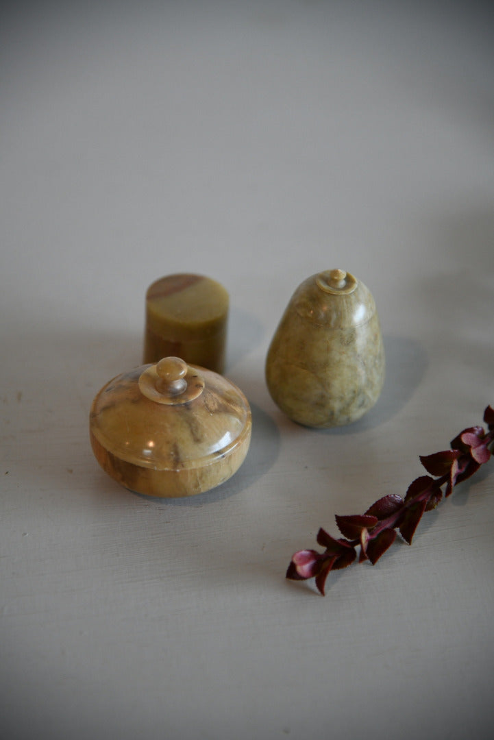 3 Polished Stone Pots