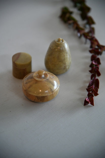 3 Polished Stone Pots