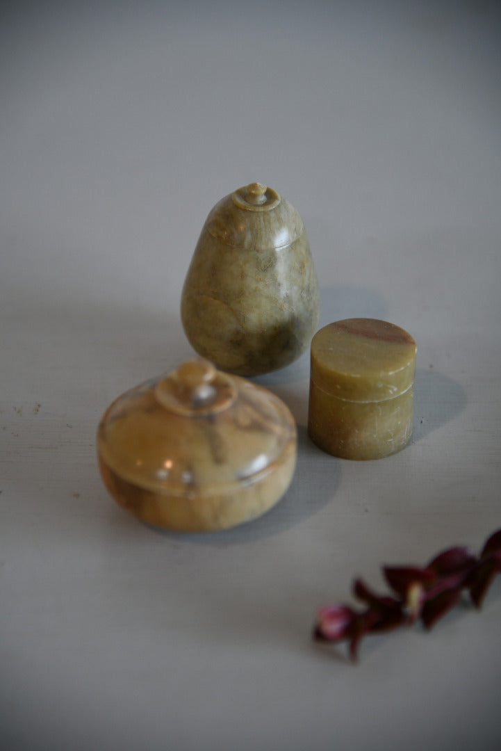 3 Polished Stone Pots