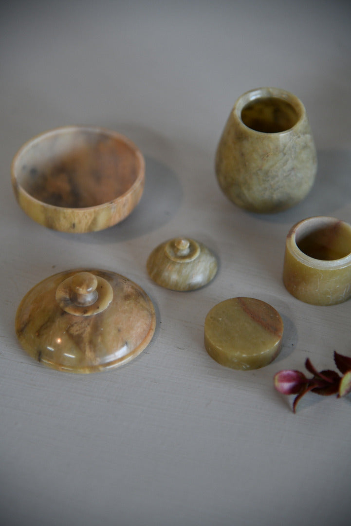 3 Polished Stone Pots