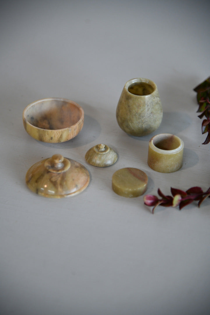 3 Polished Stone Pots