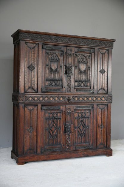 Gothic Revival Oak Cupboard