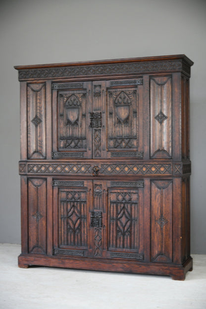 Gothic Revival Oak Cupboard