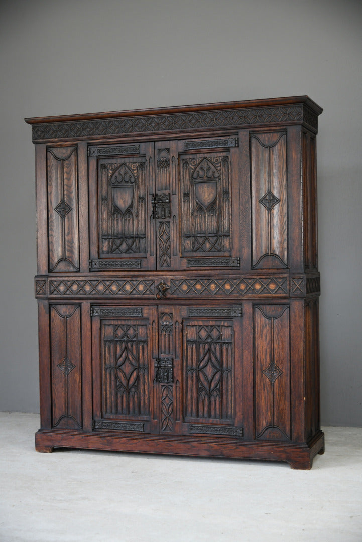 Gothic Revival Oak Cupboard