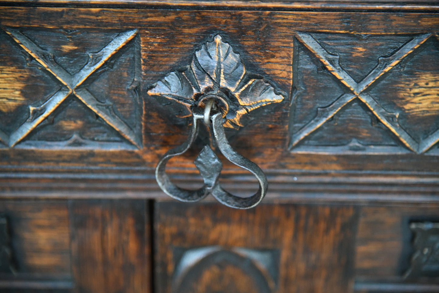 Gothic Revival Oak Cupboard