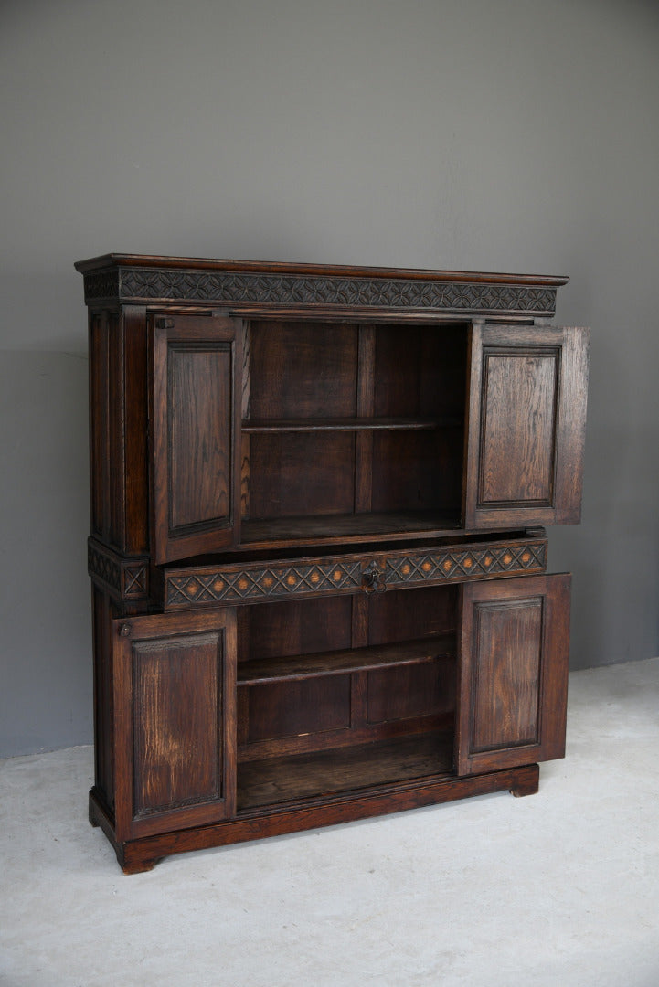 Gothic Revival Oak Cupboard