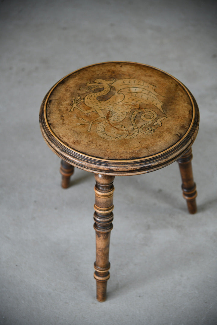 Small Victorian Beech Stool