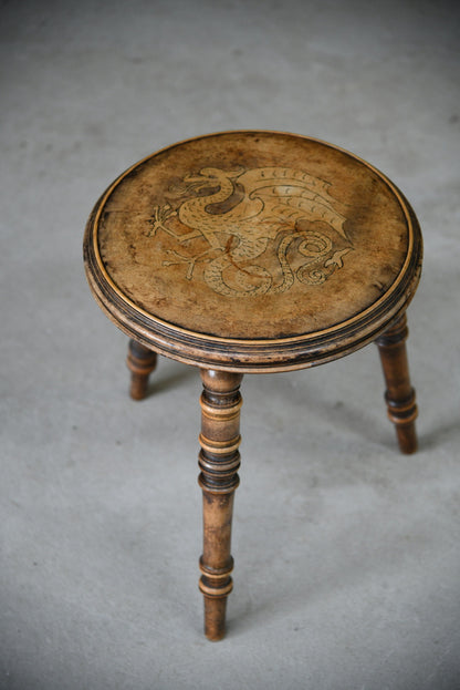 Small Victorian Beech Stool