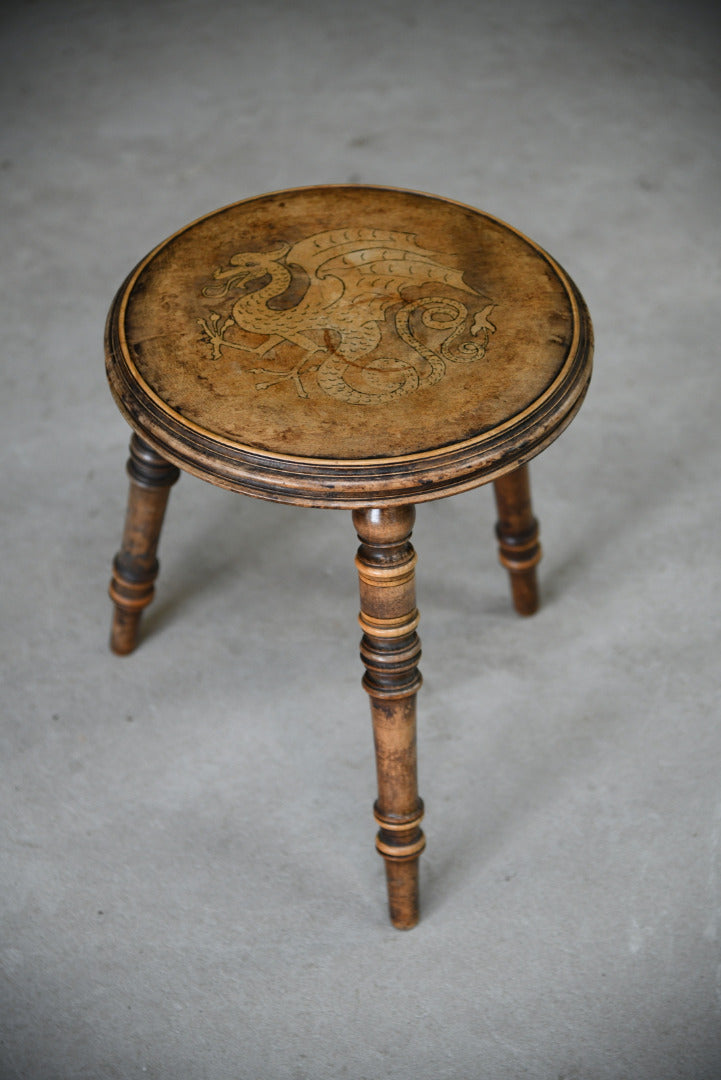 Small Victorian Beech Stool