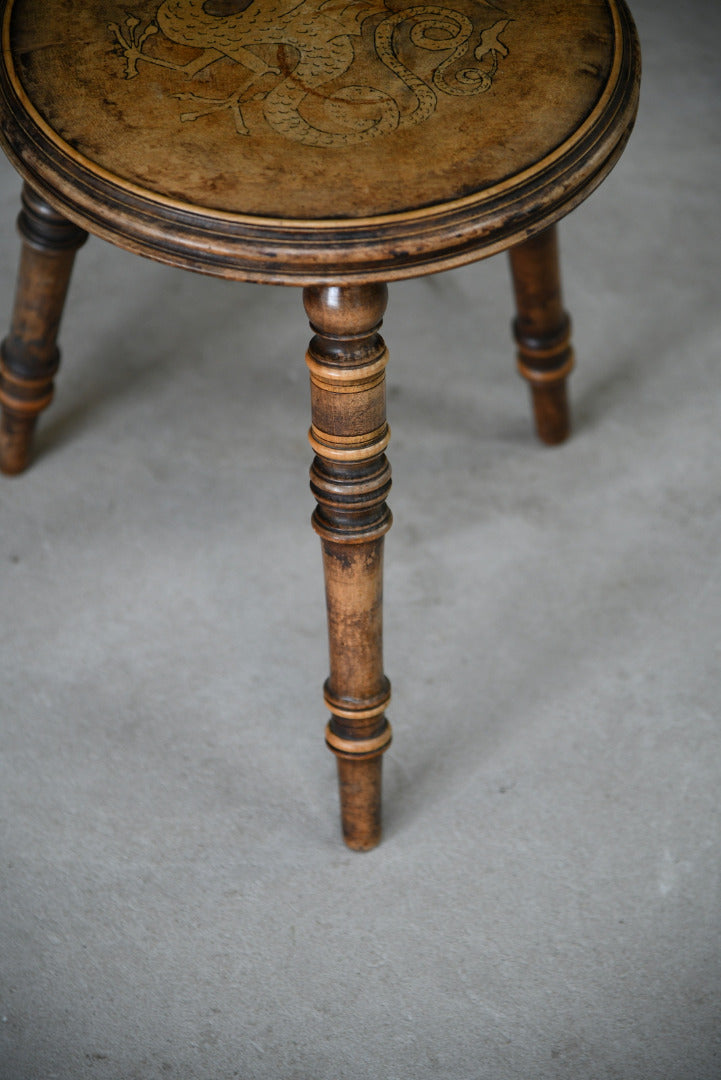 Small Victorian Beech Stool