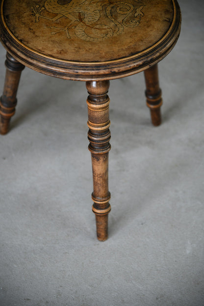 Small Victorian Beech Stool