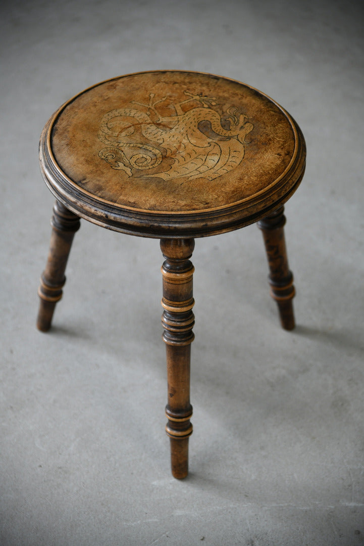 Small Victorian Beech Stool