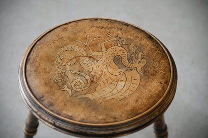 Small Victorian Beech Stool