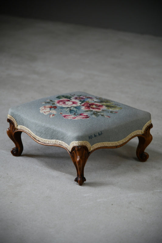 Floral Tapestry Footstool