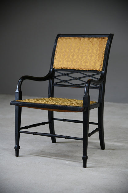 Victorian Ebonised Occasional Chair