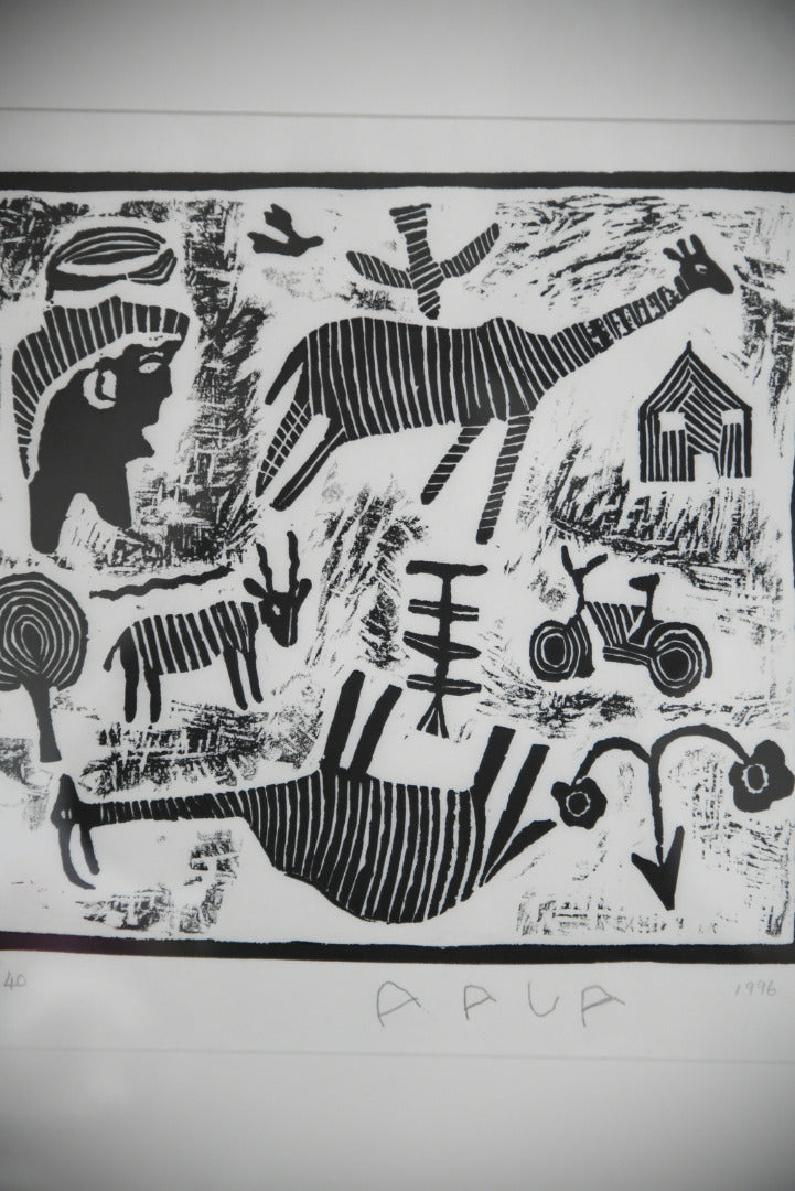 African Lino Cut Print