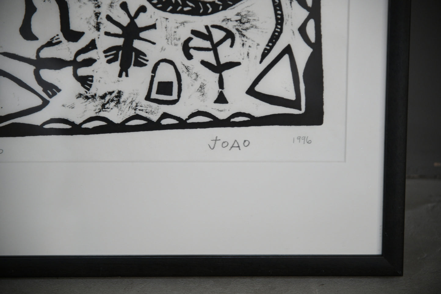 African Lino Cut Print - Joao