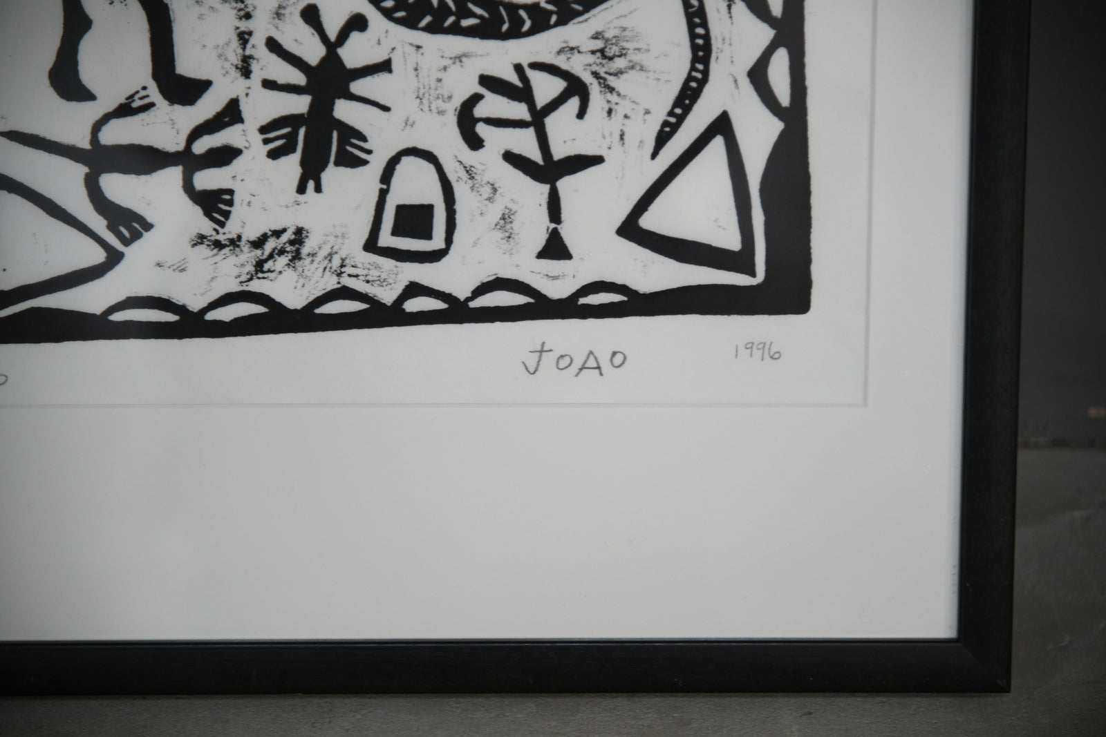 African Lino Cut Print - Joao