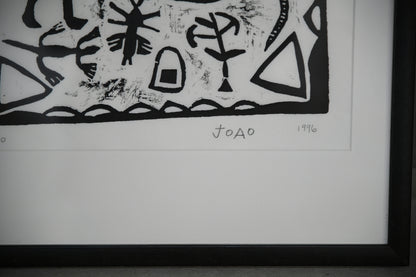 African Lino Cut Print - Joao