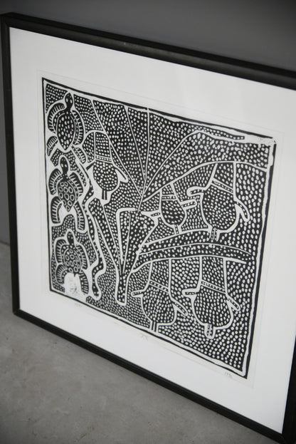 African Lino Cut Print