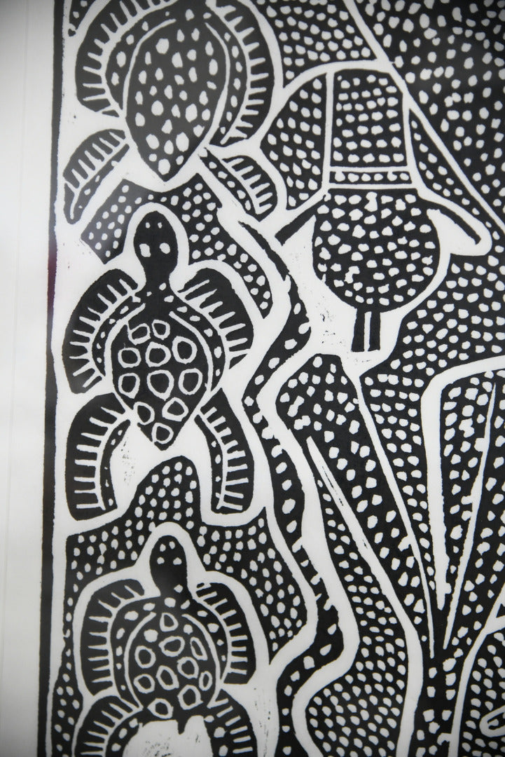 African Lino Cut Print