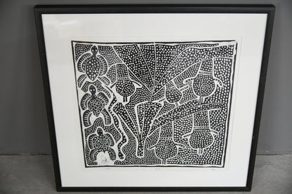 African Lino Cut Print