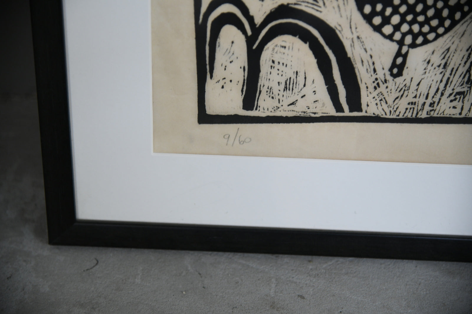 African Lino Cut Print 