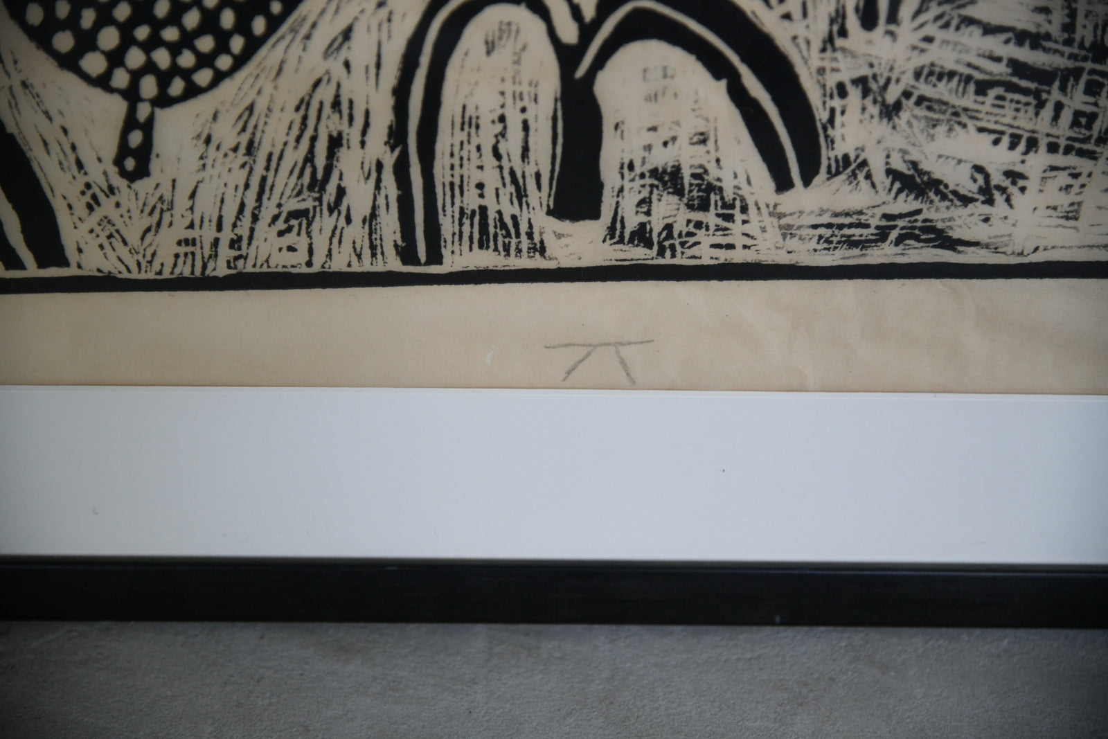 African Lino Cut Print 