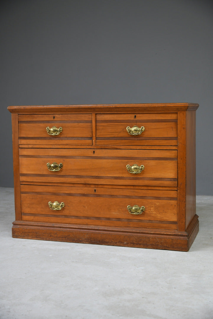 Edwardian Satin Walnut Chest of Drawers