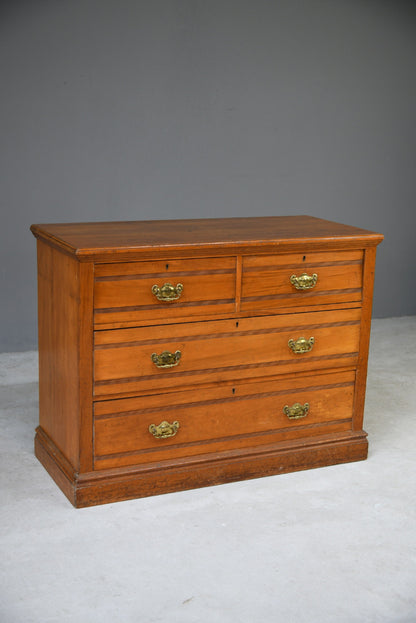 Edwardian Satin Walnut Chest of Drawers