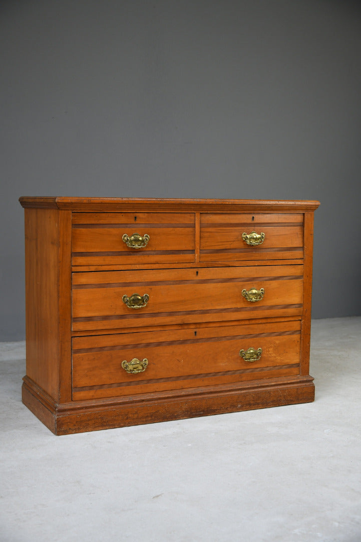 Edwardian Satin Walnut Chest of Drawers