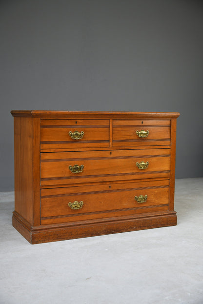 Edwardian Satin Walnut Chest of Drawers