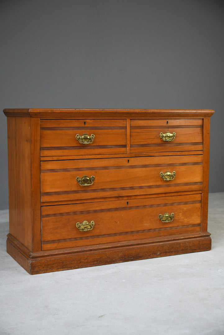 Edwardian Satin Walnut Chest of Drawers