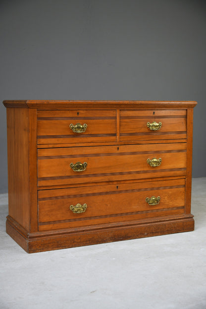 Edwardian Satin Walnut Chest of Drawers