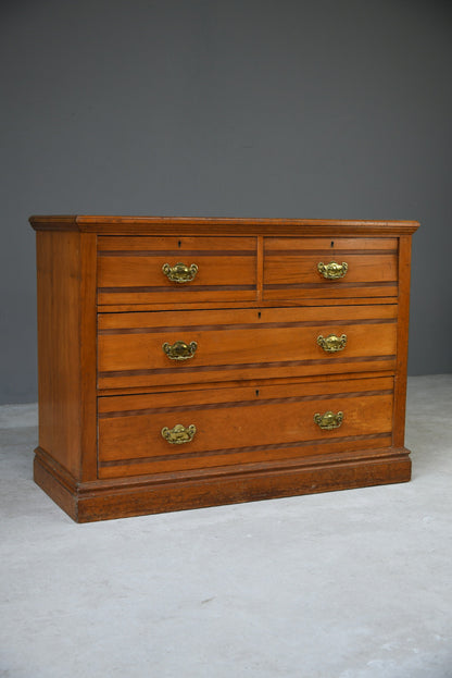 Edwardian Satin Walnut Chest of Drawers