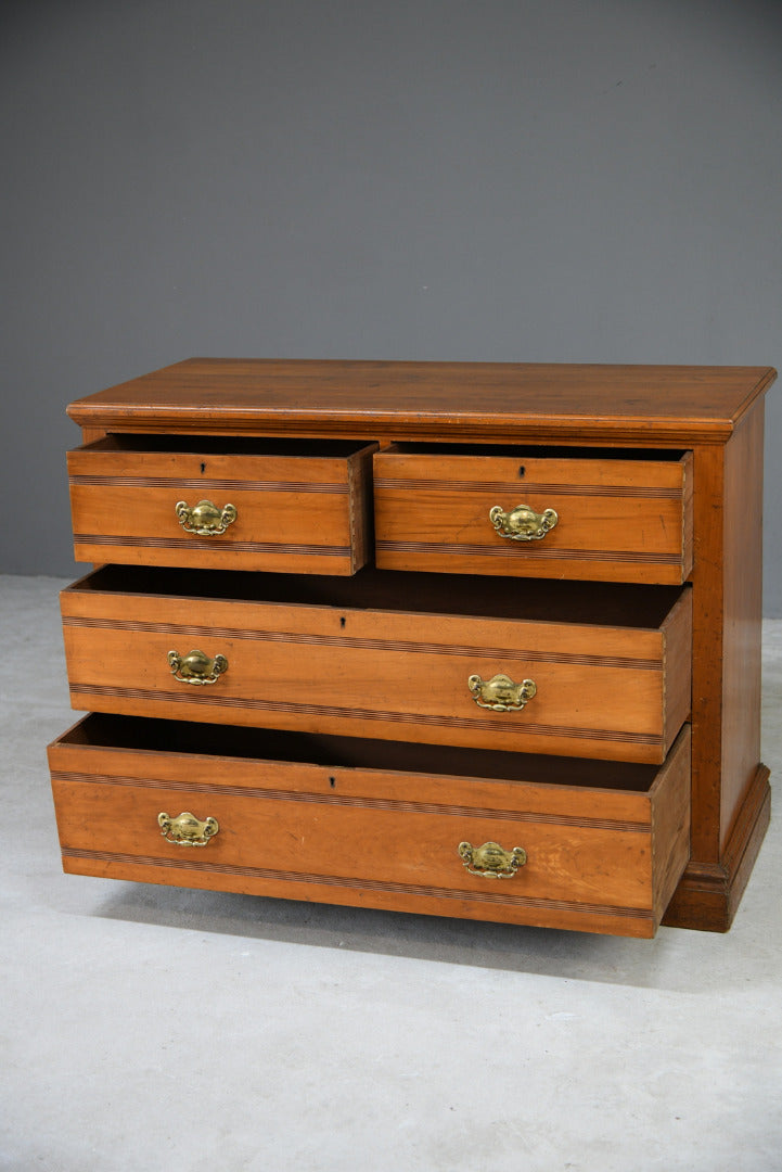 Edwardian Satin Walnut Chest of Drawers