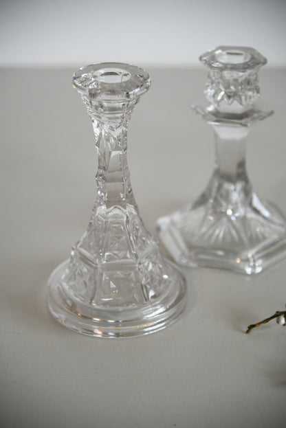 Vintage Glass Candlesticks