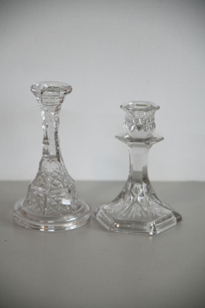 Vintage Glass Candlesticks