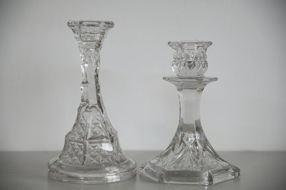 Vintage Glass Candlesticks