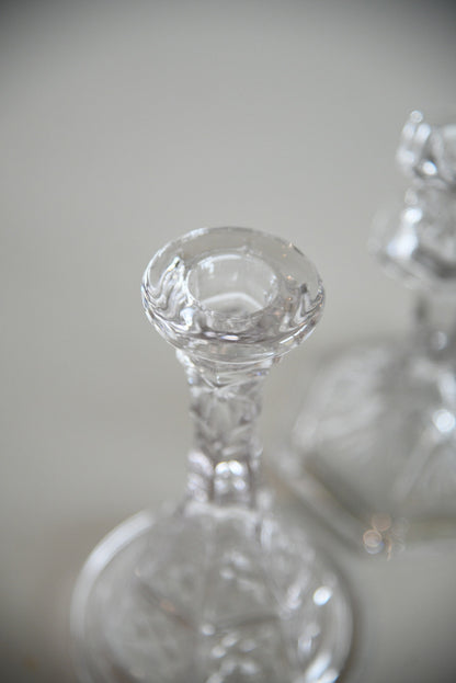 Vintage Glass Candlesticks