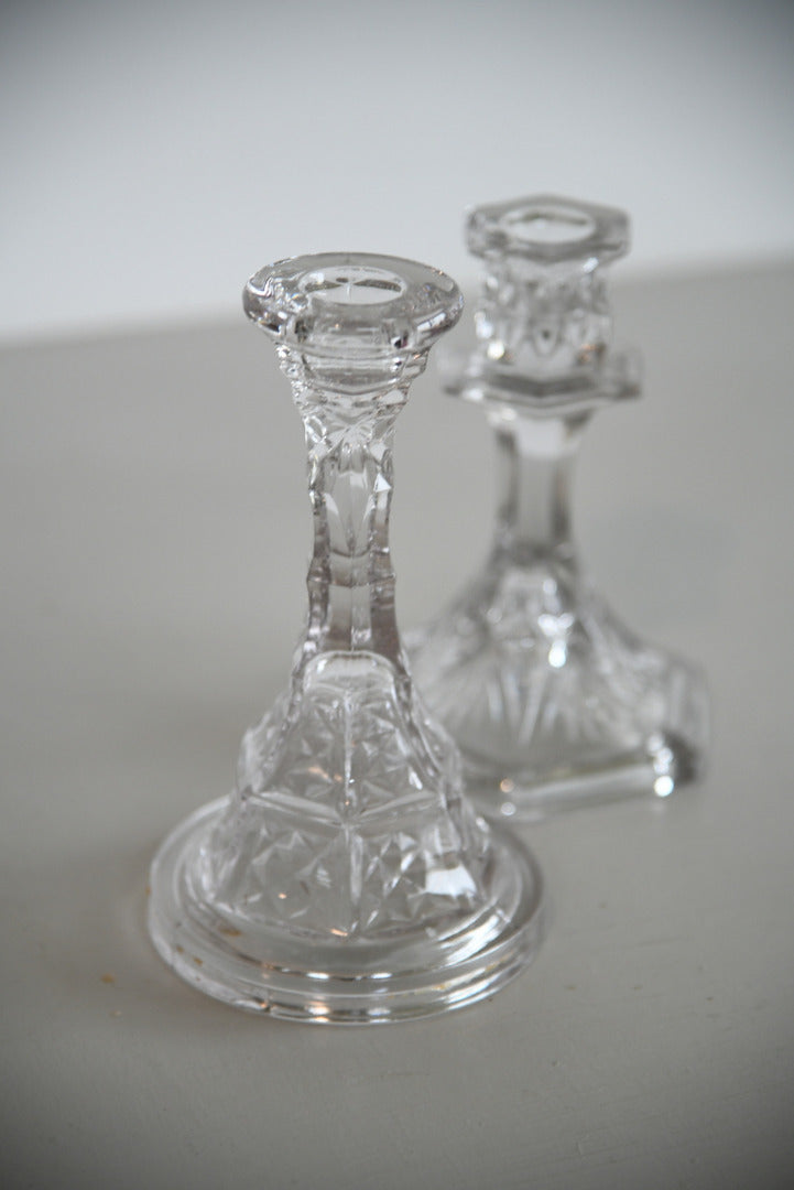 Vintage Glass Candlesticks