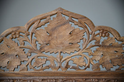 Carved Teak Indian Folding Screen