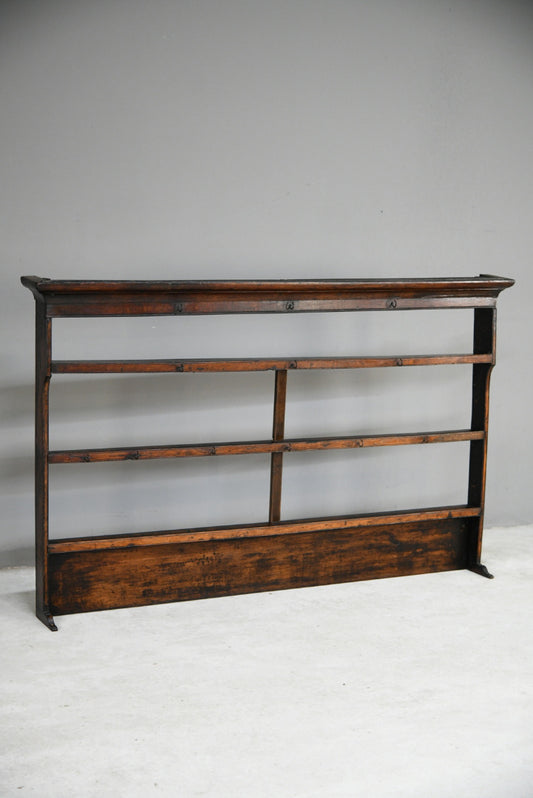 Antique Oak Delft Plate Rack