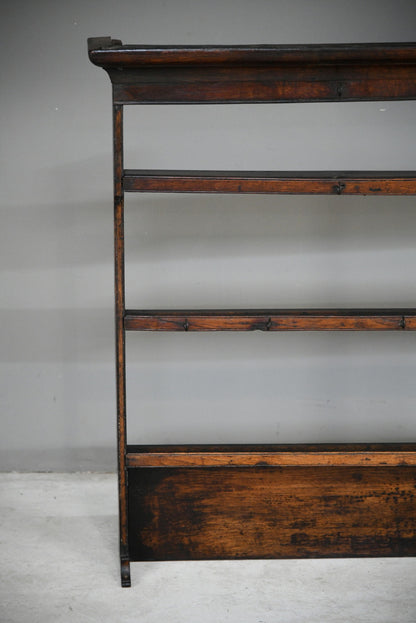 Antique Oak Delft Plate Rack