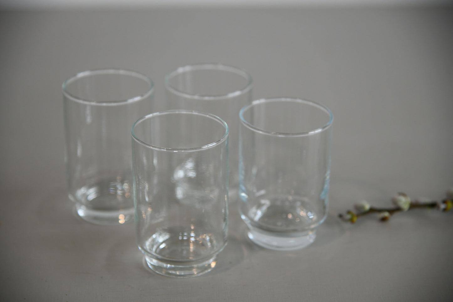 4 Vintage Small Water Glass