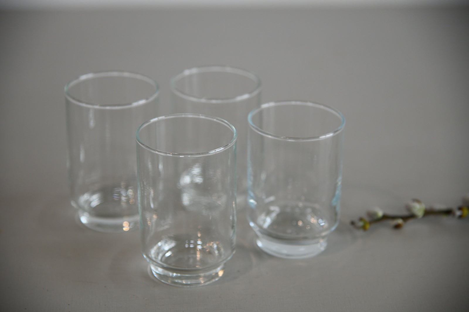 4 Vintage Small Water Glass